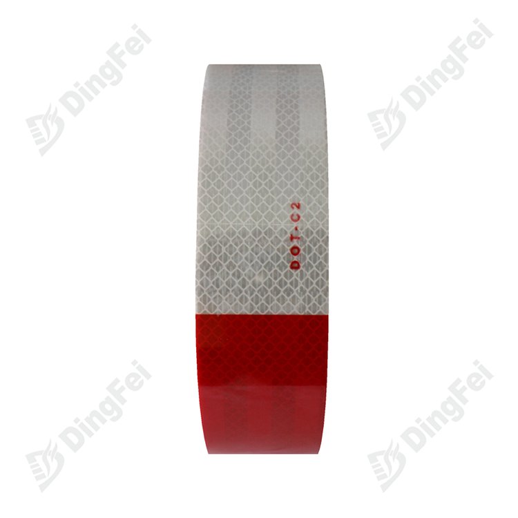 White And Red Reflective Tape - 